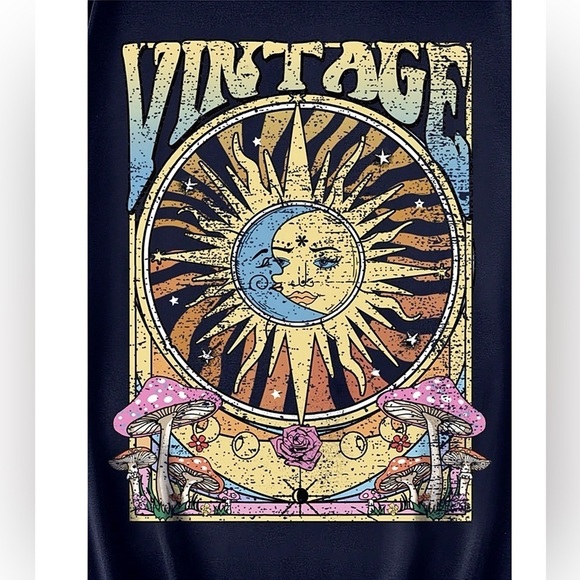 Vintage Design Graphic T-Shirt in Midnight Short Sleeve Crew Neck New! Size XL - Picture 11 of 14